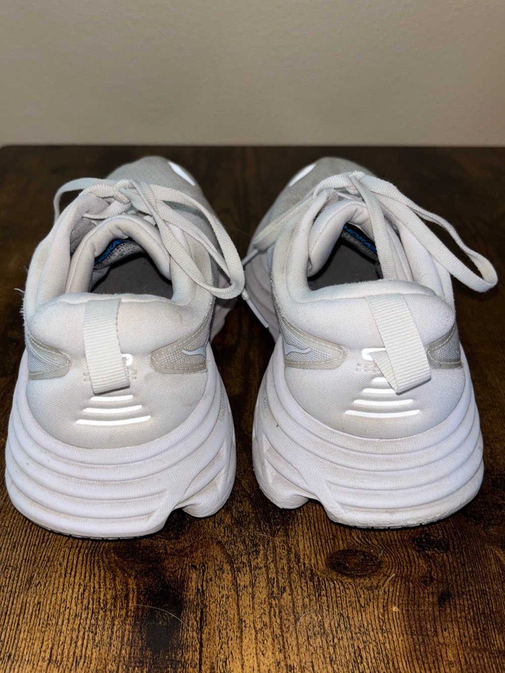 Hoka White Bondi 8 Shoes - Picture 2 of 5